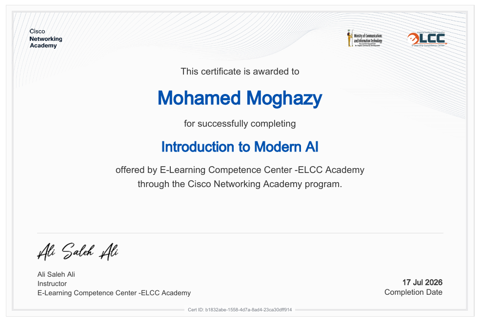 Introduction to Modern AI